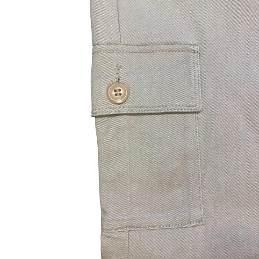 Japanese Vintage Flared Cargo Khaki Pant Beige 4 - Picture 6 of 11